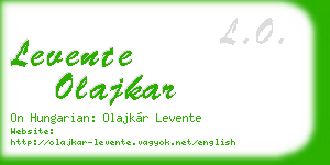 levente olajkar business card